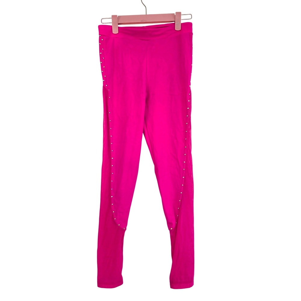 Balera Dance LC Hot Pink Rhinestone‎ Mesh Leggings